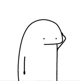 😐 Personage, Stokfiguur, Minimalistisch, Wit, Simpel, Lijngrafiek, Klodder telegram sticker