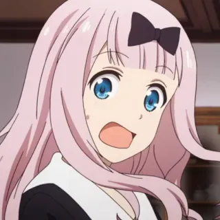 😨 Chika Fujiwara Kaguya-sama: Love Is War anime, chika fujiwara, kaguya-sama, love is war, cute, girl, cartoon whatsapp sticker