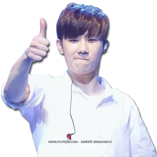 👍 Kim Sungkyu Infinite WWW.KYUTIZEN.COM - INFINITE KIM SUNG KYU k팝, 좋아요, 가수, 한국, 남성, 사람 telegram sticker