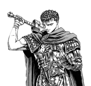 😏 Guts Berserk Manga, Anime, Kiếm, Áo giáp, Chiến binh telegram sticker
