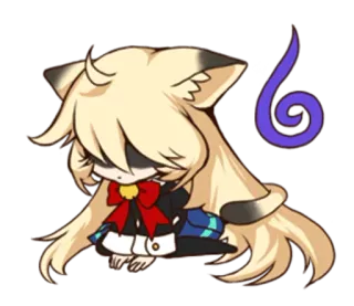 😞 Anime, Gatto, Carino, Cartoni animati telegram sticker