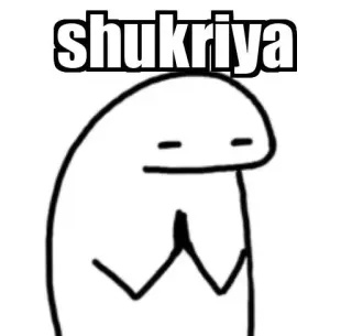😌 shukriya thank you, grateful, gratitude, cartoon, gesture telegram sticker