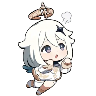 ⭐ Paimon Genshin Impact Paimon, Genshin Impact, anime, game, chibi, sticker, cute telegram sticker