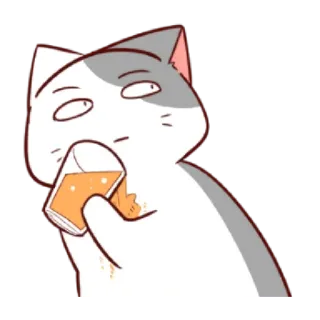 🍷 cat, drinking, animal, cartoon, cute telegram sticker
