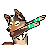🕺 ท่าแด็บ, สุนัข, การ์ตูน, สัตว์, น่ารัก, สนุก telegram sticker