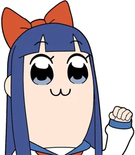 💪 Popuko Pop Team Epic anime, manga, popuko, pop team epic, cartoon, cute telegram sticker
