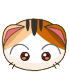 😶 gato, dibujos animados, pegatina, kawaii, lindo, animal telegram sticker