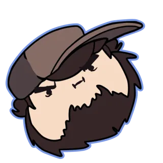 😄 Dessin animé, Barbe, Chapeau, En colère telegram sticker