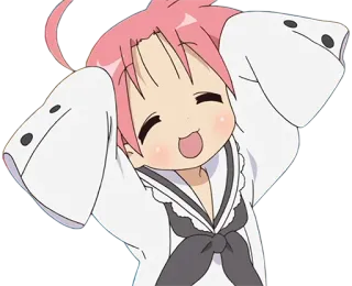 👍 anime, lindo, feliz, chica, sonriendo whatsapp sticker