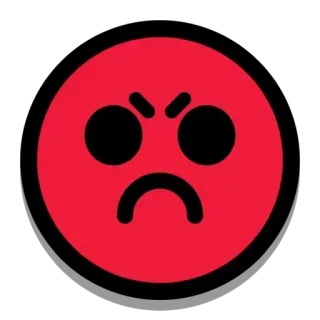 😠 angry, red, emoji, cartoon, face telegram sticker