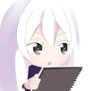😯 Anime, Süß, Mädchen, Zeichnung, Kunst whatsapp sticker