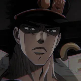 🗡 Jotaro Kujo JoJo's Bizarre Adventure anime, manga, Jotaro, JoJo, character, portrait telegram sticker
