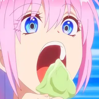 🙂 Anime, Manga, Personnage, Manger, Mignon, Kawaii, Fille telegram sticker