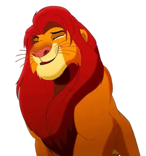 😉 Simba The Lion King lion, cartoon, disney, king, animation whatsapp sticker