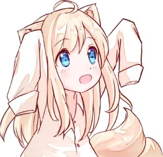 😇 อนิเมะ, น่ารัก, ผู้หญิง, คาวาอิ, การ์ตูน, ศิลปะดิจิทัล, จิบิ telegram sticker