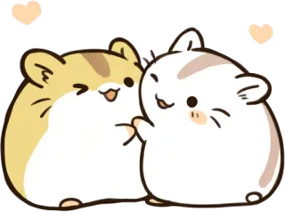 🤗 hamsters, cute, animals, kawaii, friendship telegram sticker