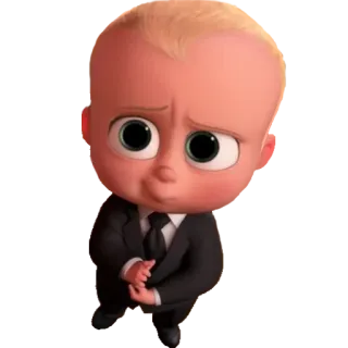 😣 Boss Baby The Boss Baby bébé, costume, dessin animé, Dreamworks, personnage, film telegram sticker