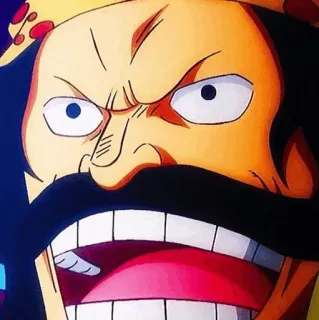 🪐 Gol D. Roger One Piece anime, one piece, gol d roger, pirate king, manga, character, angry telegram sticker