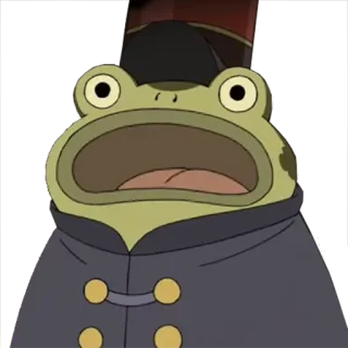 😣 Gregory Over the Garden Wall rana, dibujos animados, sorprendido, verde, más allá del jardín telegram sticker