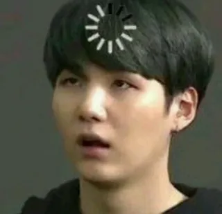 🌟 confused, loading, kpop, meme, portrait telegram sticker