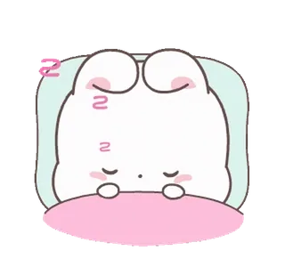 😴 zz Hase, schlafend, niedlich, Schlaf, kawaii, Cartoon, Tier telegram sticker