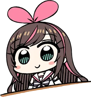 😀 Kizuna AI Anime, Kawaii, Youtuber virtual, VTuber, Fofo, Arte digital whatsapp sticker