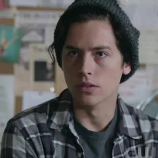 ❄️ Jughead Jones Riverdale Jughead Jones, Riverdale, Cole Sprouse, Drama adolescente, Serie TV, Personaje, Gorro telegram sticker