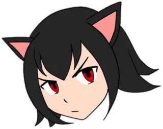 😤 Anime, Dibujos animados, Catgirl, Manga, Enfadado whatsapp sticker
