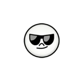😎 サングラス, かっこいい, 顔文字, 顔 telegram sticker