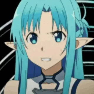 ❄️ Asuna Yuuki Sword Art Online アニメ, 剣, アート, オンライン, アスナ, ユウキ telegram sticker