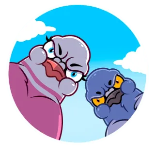 😠 cartoon, duif, vogel, dier, lucht, wolken whatsapp sticker