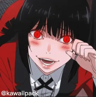 🥢 Yumeko Jabami Kakegurui kawaiipack anime, kakegurui, yumeko jabami, gambling, manga telegram sticker