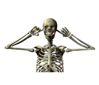 🙉 scheletro, halloween, spaventoso, inquietante, ossa, morte telegram sticker