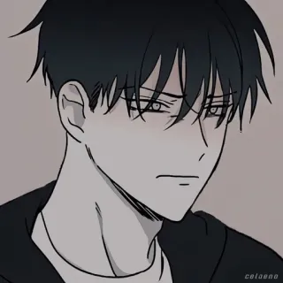 😠 Аниме, Манга, Грустный, Портрет, Мужчина telegram sticker