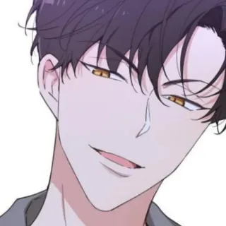 🎗 アニメ, 男, ポートレート, ニヤリ, キャラクター telegram sticker