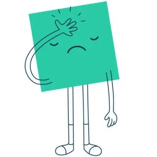 😒 frustración, dolor de cabeza, facepalm, dibujos animados, cuadrado, personaje telegram sticker