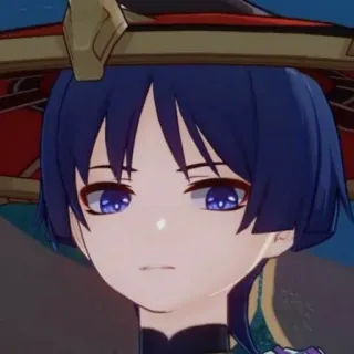 😒 Wanderer Genshin Impact anime, game, scaramouche, hat, smug telegram sticker