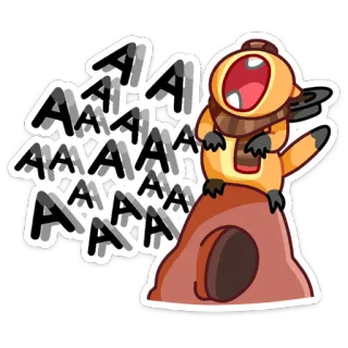 😱 AAAAAA Мультфильм, Животное, Сурок, Кричащий, Милый telegram sticker