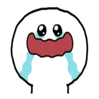 😭 weinen, tränen, traurig, emotional, cartoon, figur telegram sticker