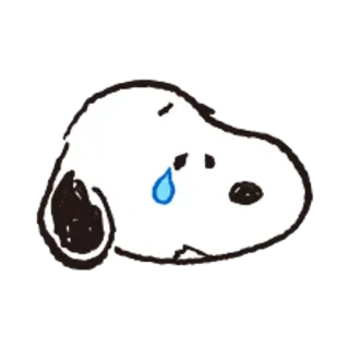 🐧 Snoopy スヌーピー, ピーナッツ, 漫画, 犬, 悲しい telegram sticker