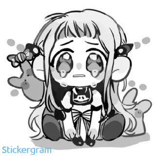 😥 sticker.jam Anime, Mangá, Chorando, Triste, Kawaii, Garota whatsapp sticker
