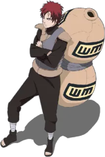 😕 Gaara Naruto Anime, Manga, Pasir, Ninja whatsapp sticker