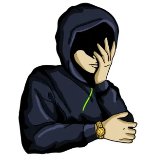 🤦‍♀️ sudadera con capucha, persona, facepalm, triste, deprimido, anime, dibujos animados, pegatina telegram sticker