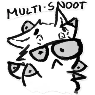 😧 MULTI-SNOOT Мультфильм, Собака, Животное, Морда telegram sticker