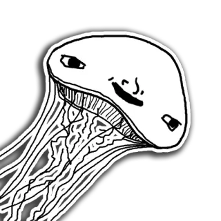 🤤 méduse, créature marine, océan, animal, mer, marin telegram sticker
