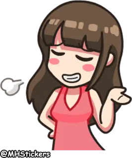 😎 @MHStickers sticker, woman, cute, cartoon, girl telegram sticker