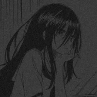 🌪 anime, sad, girl, manga, depressed telegram sticker