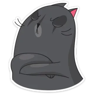 😠 gato, sticker, dibujos animados, divertido, animal, emoticono telegram sticker