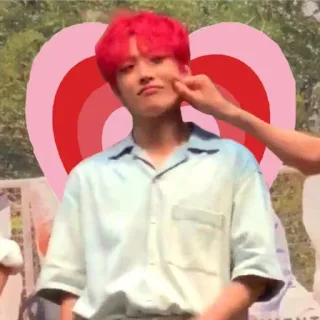 🐥 kpop, asiatico, uomo, cuore, carino telegram sticker