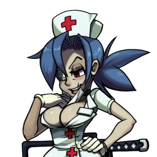 🌡 Valentine Skullgirls perawat, anime, skullgirls, valentine, video game telegram sticker